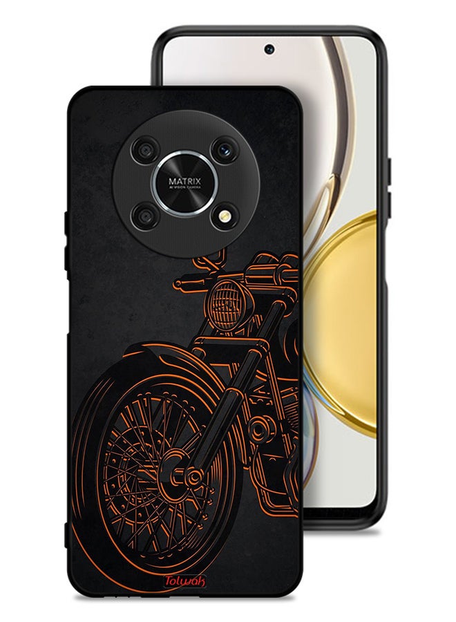 Tolwak غطاء حماية لهاتف Honor X9 5G بتصميم دراجة عتيقة - Image 1
