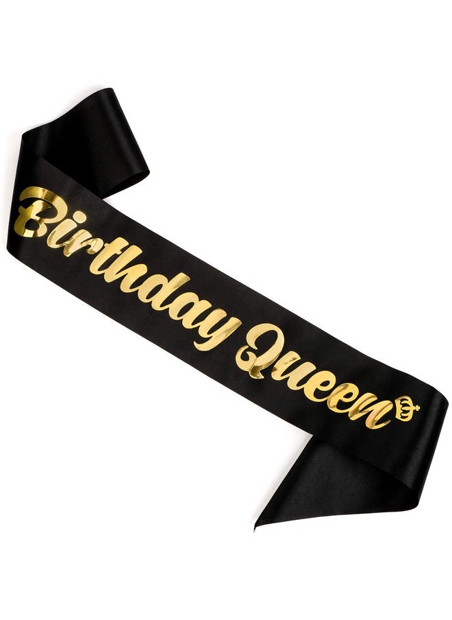 CORRURE 'Birthday Queen' Sash with Gold Foil - Soft Satin Black Sash for Women - Happy Birthday Sash for Girls, Sweet 16, 18th 21st 25th 30th 40th 50th or Any Other Bday Party - pzsku/ZF13477BE09D731C306A2Z/45/_/1741329910/13fc5478-532e-4399-a977-20479e50ac07