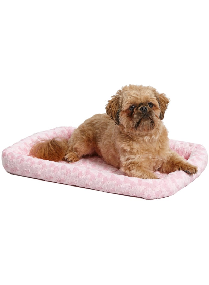 Midwest Quiet Time Pink Fashion Double Bolster Bed Pink 18Inch - Image 1