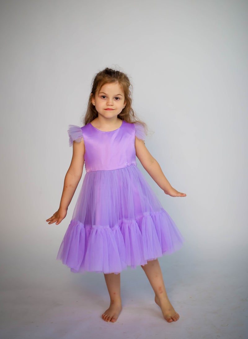 D'Daniela Tulle Ruffle Dress - Image 1