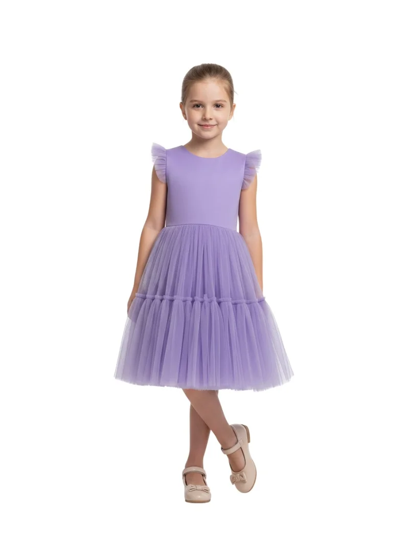 D'Daniela Tulle Ruffle Dress