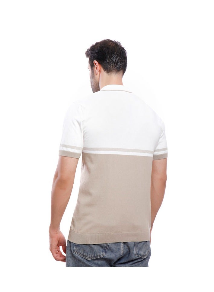 كوب قميص بولو منسوج بأكمام قصيرة - Image 3