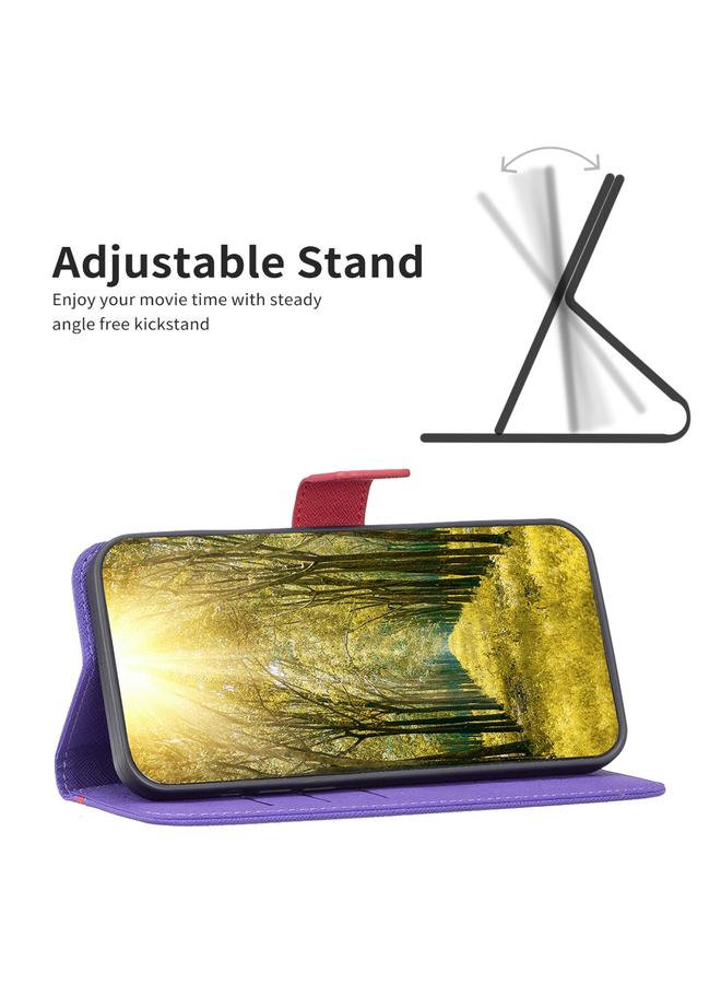 S-TOP Case For Samsung Galaxy A54 5G BF13 Color Matching Cross Texture Leather Phone Case - Image 5