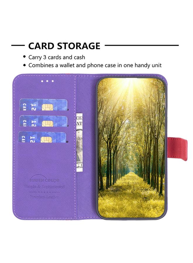 S-TOP Case For Samsung Galaxy A54 5G BF13 Color Matching Cross Texture Leather Phone Case - Image 4