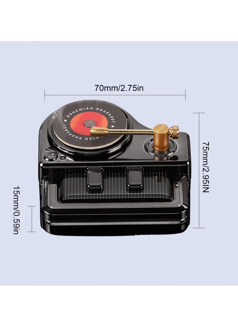 KASTWAVE - Solar-Powered Car Air Freshener, Innovative Dashboard Decoration with Quiet Rotating Record Player Design - Long-Lasting Solid Fragrance for a Fresh Car Interior - Image 1