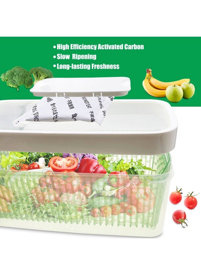 ShuRex 6 Pack Produce Saver Refills Kit for OXO GreenSaver Produce Keepers and Crisper Inserts, Keep Fruits Veg Fresh, Also Compatible with Bluapple Produce Freshness Saver Balls and other Produce Savers - Image 2