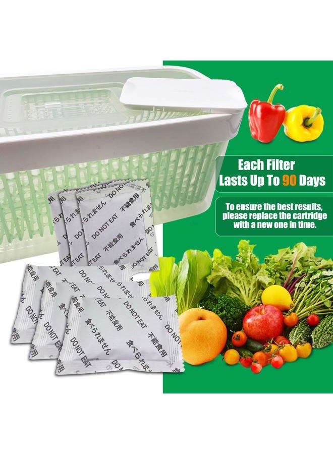 ShuRex 6 Pack Produce Saver Refills Kit for OXO GreenSaver Produce Keepers and Crisper Inserts, Keep Fruits Veg Fresh, Also Compatible with Bluapple Produce Freshness Saver Balls and other Produce Savers - Image 3