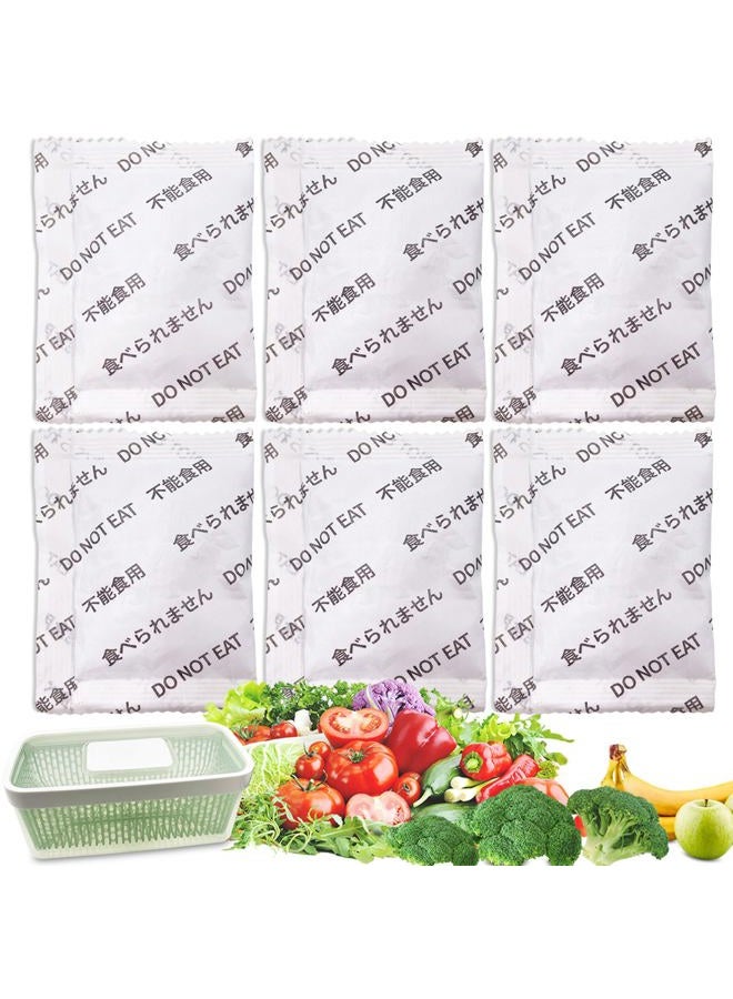 ShuRex 6 Pack Produce Saver Refills Kit for OXO GreenSaver Produce Keepers and Crisper Inserts, Keep Fruits Veg Fresh, Also Compatible with Bluapple Produce Freshness Saver Balls and other Produce Savers - Image 1