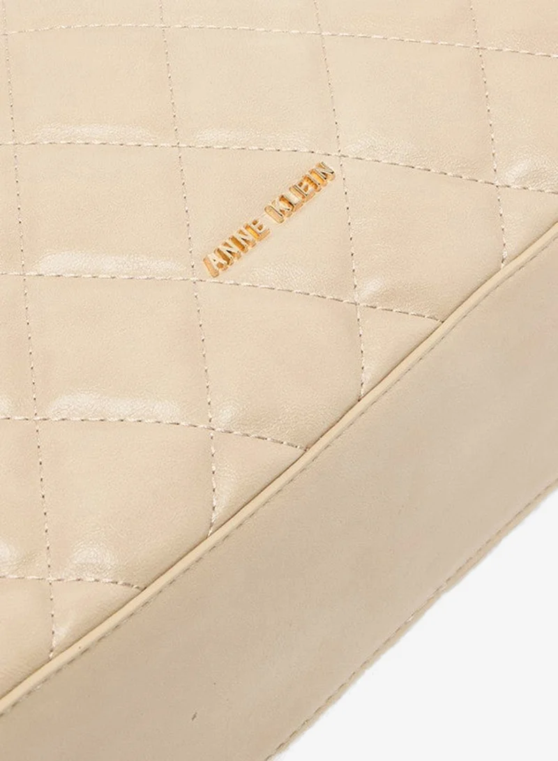 Anne Klein  Quilted PU Zip Closure Crossbody Bag for Women | Best Price UAE
