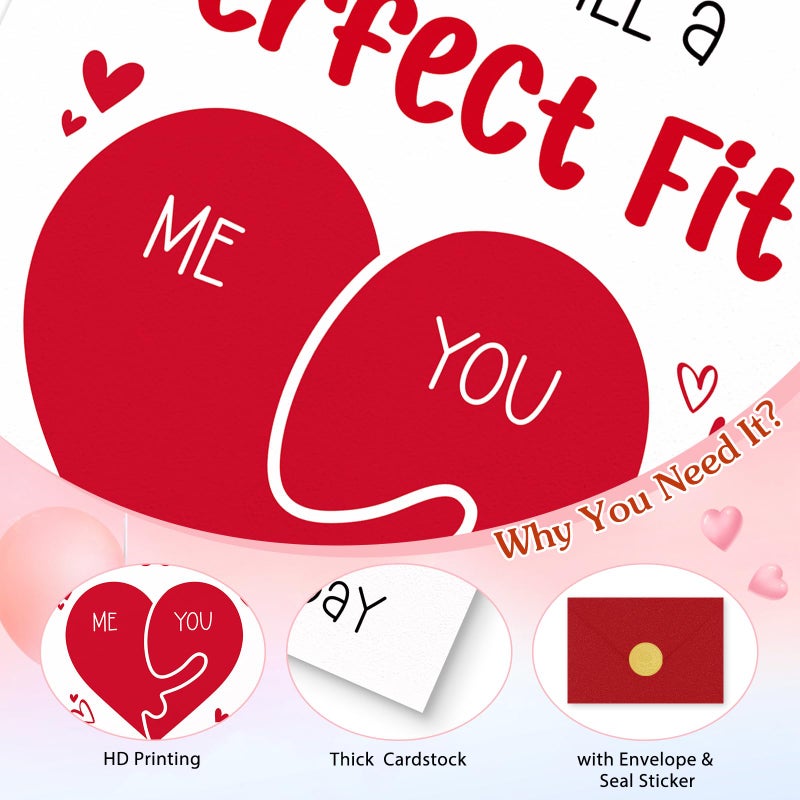 FLYAB Valentines Day Card with Envelope - Funny Valentines Day Cards for Her Him Husband Wife Boyfriend Girlfriend Romantic Anniversary Birthday Gift for Women Men Couple - Image 4