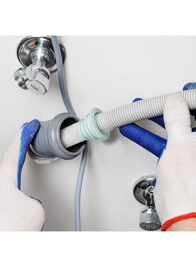 واي جيه 4-Piece Sewer Odor Seal Plug - Silicone Pipe Seal Plug - Washing Machine Drain Seal - Bathroom Kitchen Laundry Room Access Seal, Pink, White, Green, Blue - Image 5