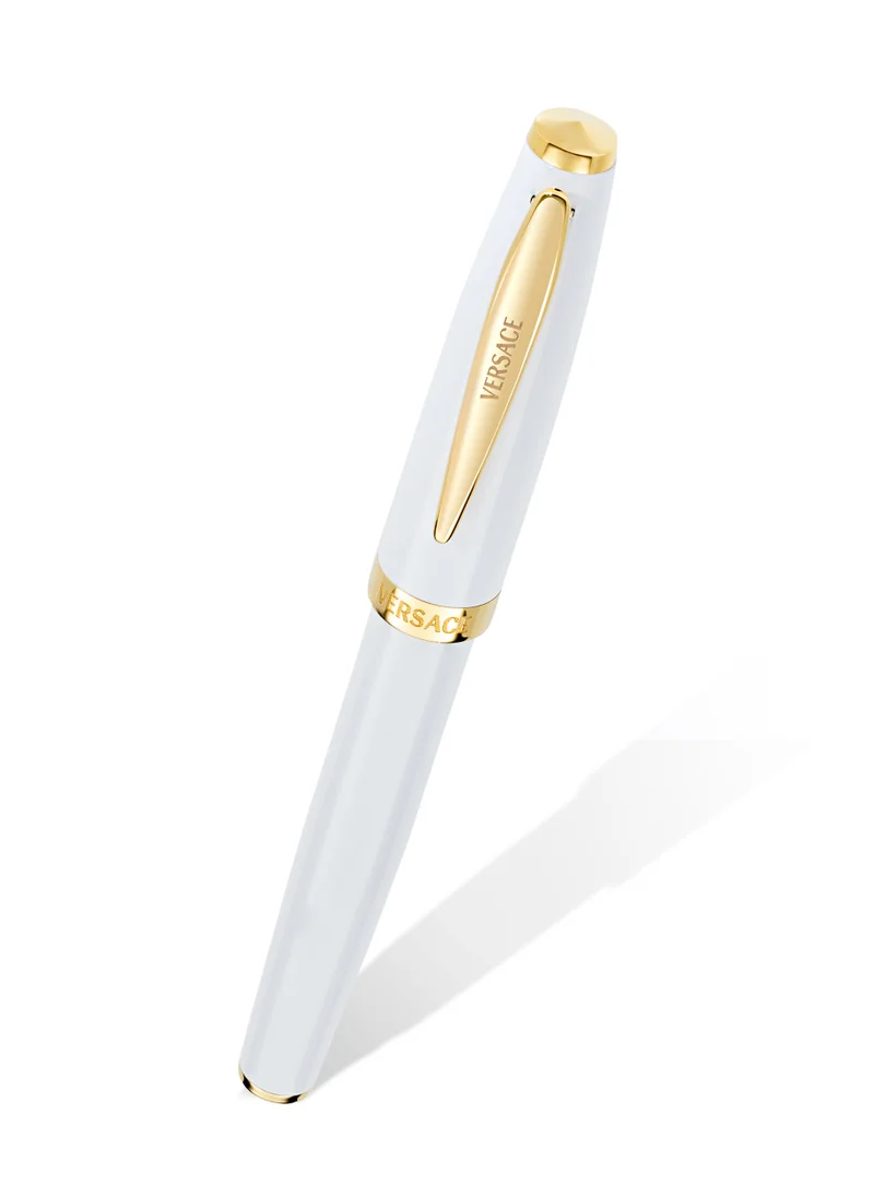 فيرزاتشي Fountain Pen - White Resin with Clip and Logo