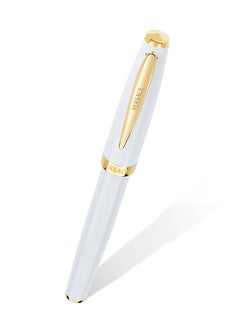 VERSACE Fountain Pen - White Resin with Clip and Logo  - Image 1