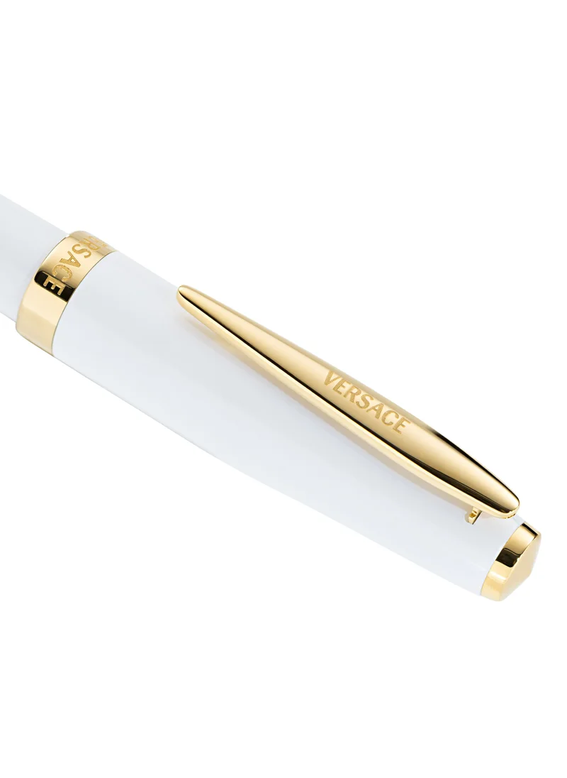 فيرزاتشي Fountain Pen - White Resin with Clip and Logo