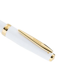 VERSACE Fountain Pen - White Resin with Clip and Logo  - Image 2