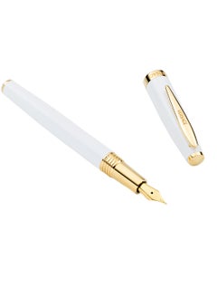 VERSACE Fountain Pen - White Resin with Clip and Logo  - Image 3