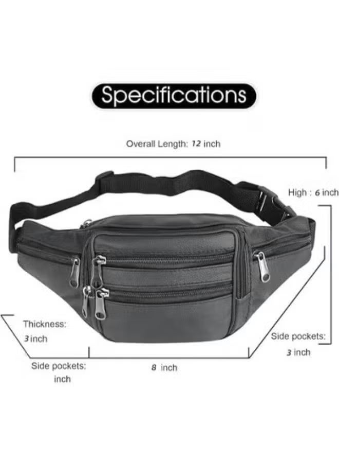 PROFESSIONAL Men's multi-pocket sports waist bag – water-resistant and lightweight – ideal for travel, sports, and everyday use - Image 1