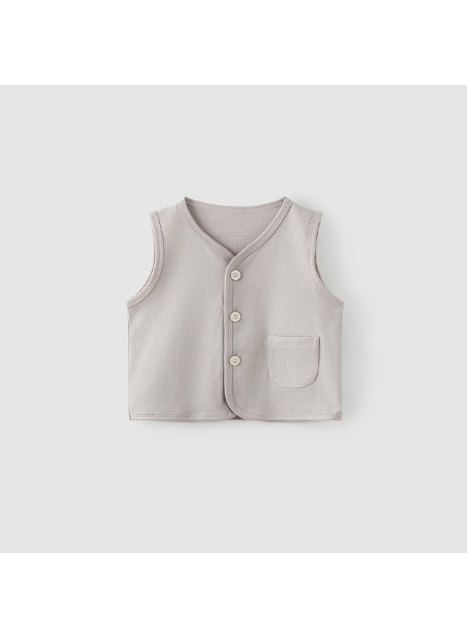 Tongtai Baby Vest, Spring And Autumn Season Pure Cotton Sleeveless Top, Children's Casual Outing Vest Waistcoat - Image 2