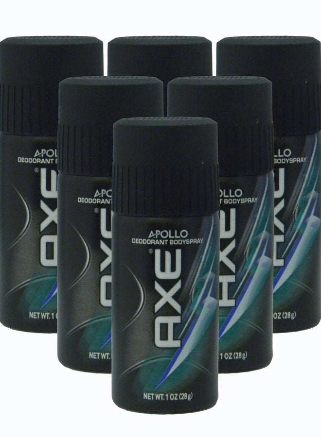 Axe Bodyspray Apollo, 1 Ounce (Pack of 6)