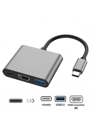 محول 3 في 1 من النوع C إلى HDTV HDMI، محول شحن سريع 4K HDMI USB 3.0 PD لسلسلة iPhone 15 16 MacBook Matebook Laptop Huawei Xiaomi Samsung Type C Interface - pzsku/ZF134DBEF2A9DEDDA1ED6Z/45/1750993897/19b7f067-b3d6-49de-afba-c4386d6f12bb