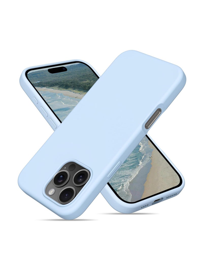 Generic - Silicone Case for iPhone 16 Pro Case,Full Body Protective Cover with 4 Layer Shockproof Structure, Soft Ultra Slim Phone Case with Anti-Scratch Microfiber Lining, 6.9", Light Blue - Image 1
