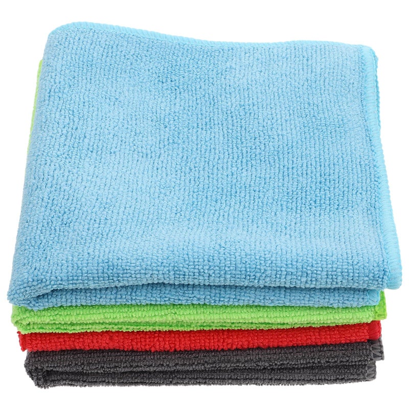 24 Pack Multi Color Microfiber Cleaning Cloths For Kitchen Car And Home Absorbent Soft Scrub Towels - Image 2