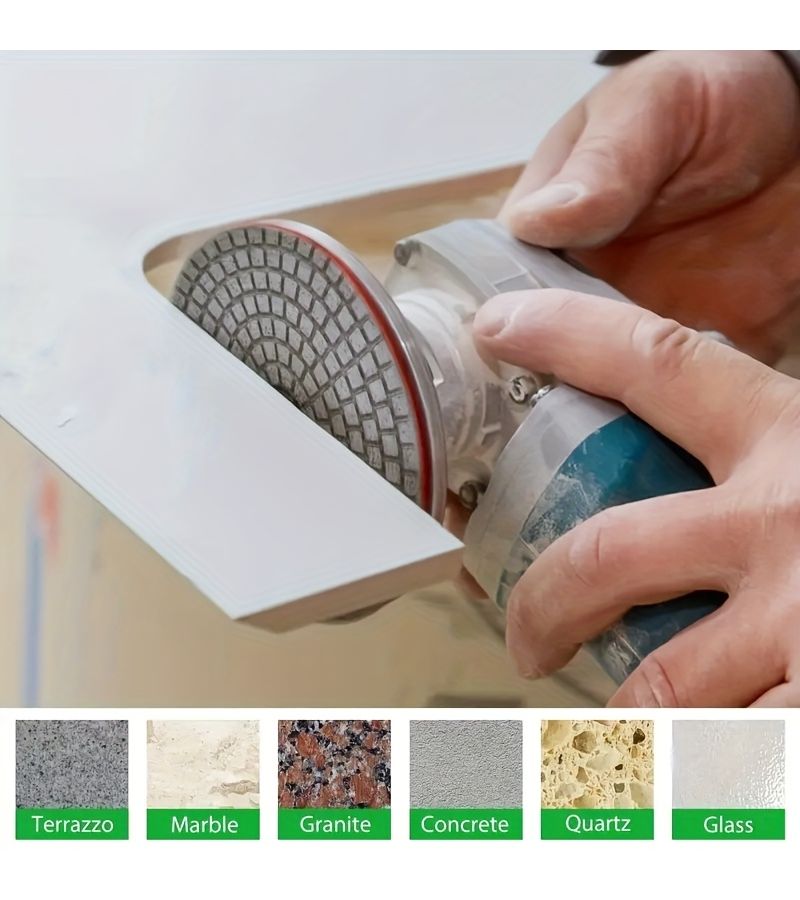 4 Inch 500 Grit Diamond Polishing Pad Wet Dry For Granite Marble Concrete Stone - Image 4