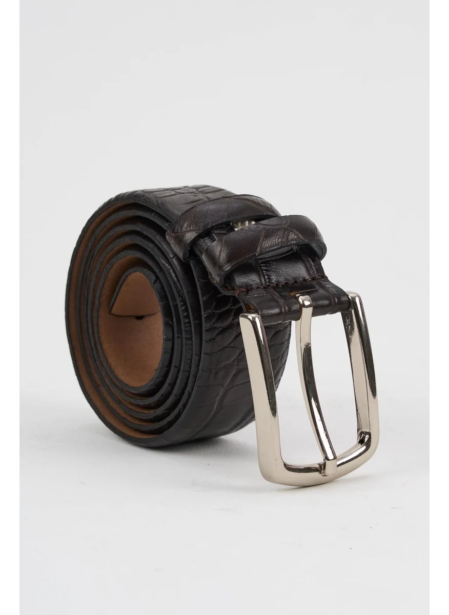 Alexander Gardi Alexandergardi Men's Texture Detailed Leather Belt (E24-BELT-25-MN)