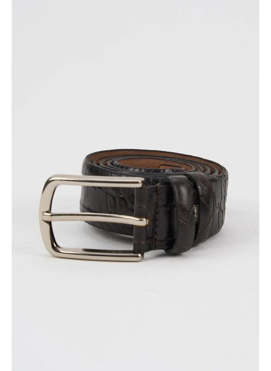 Alexander Gardi Alexandergardi Men's Texture Detailed Leather Belt (E24-BELT-25-MN)