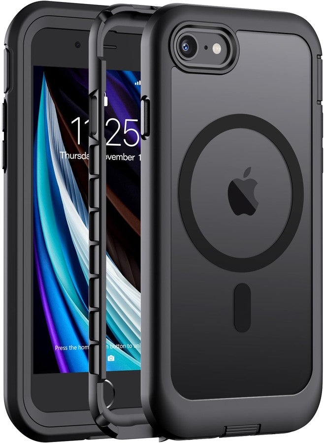 jaroco for iPhone SE Case 2022/2020/3rd/2rd,iPhone 8/7 Case, [Compatible with MagSafe][Military Grade Drop Protection][Heavy Duty Protection][Non-Slip] 2-Layer Durable Bumper Phone Case 4.7''-Black - Image 1