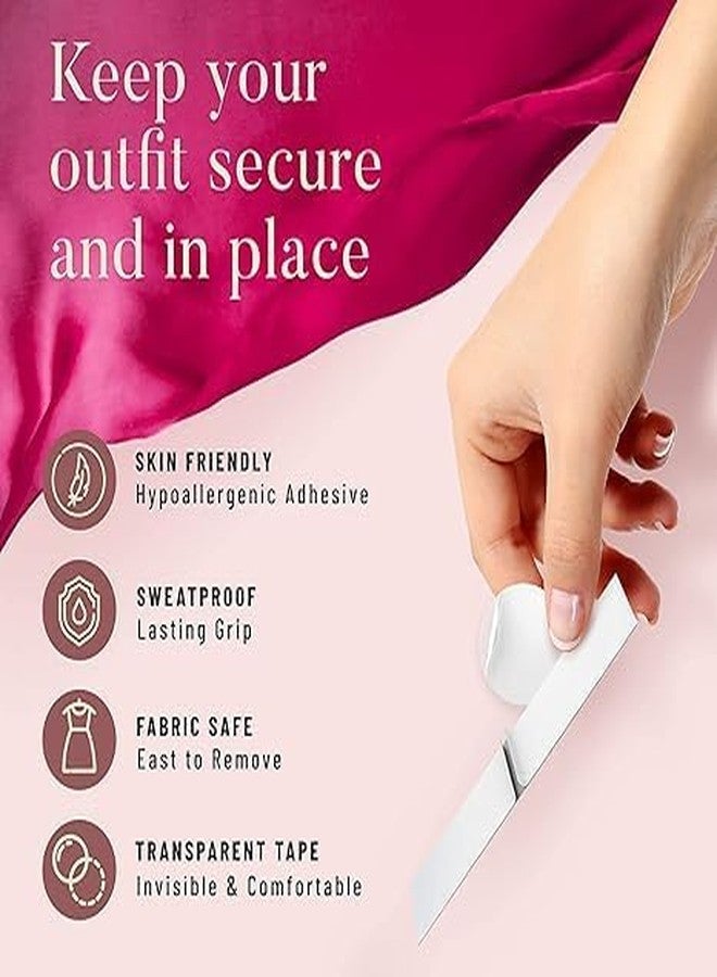 CHAMELI Double Sided Tape for Clothes (36 pcs) Fashion Dressing Invisible Body Tape, Clothing Bra/Bikini Strip for Women, Body Clothing Stickers | Skin Friendly For All Skin Shades|15x85 mm - Image 5