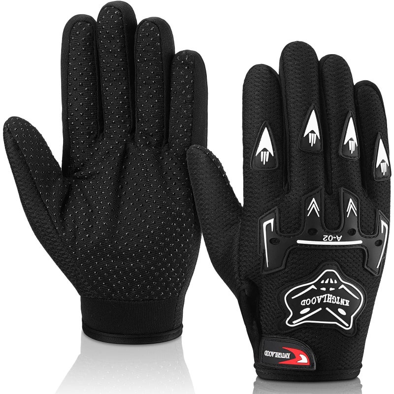 Frienda Motorcycle Gloves Riding Dirty Bike Gloves Racing Winter Power Sports Supplies for Riding Cycling Hiking OutdoorBlack906 x 453 Inches - Image 3