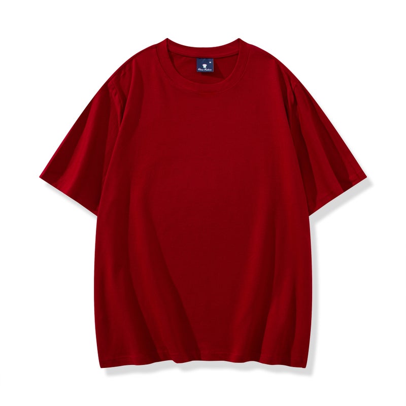 Style 190G Round Neck Pure Cotton T-Shirt European Size Short-Sleeve Blank Shirt Advertising Shirt Plain - Image 1
