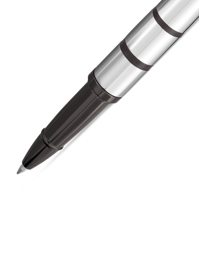 POLICE Caymen.3 Silver Black Rollerball Pen - Image 3