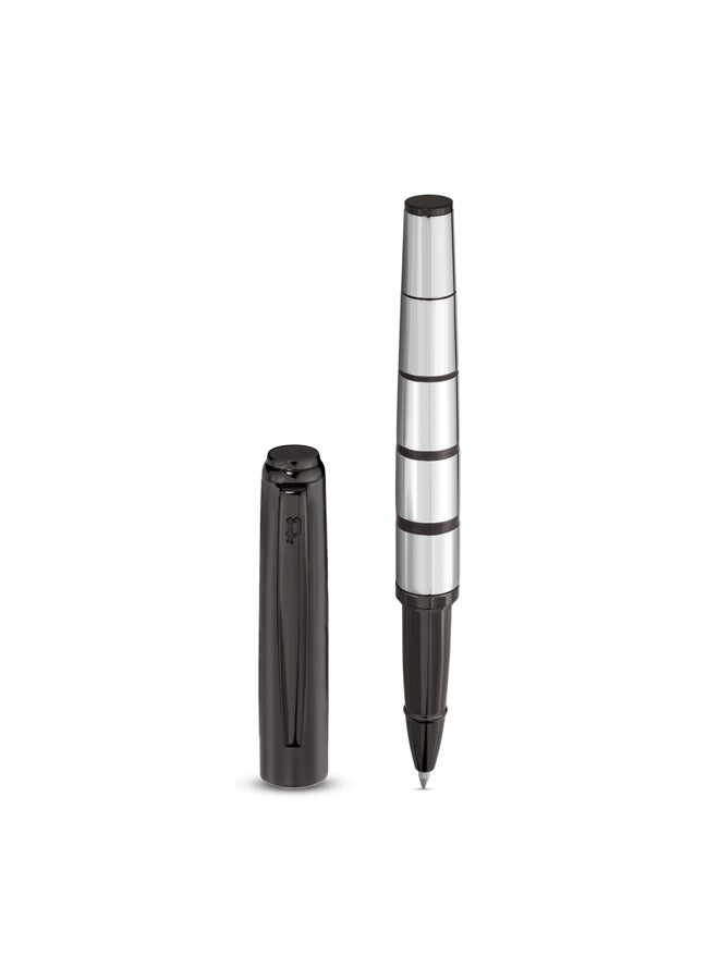 POLICE Caymen.3 Silver Black Rollerball Pen - Image 1