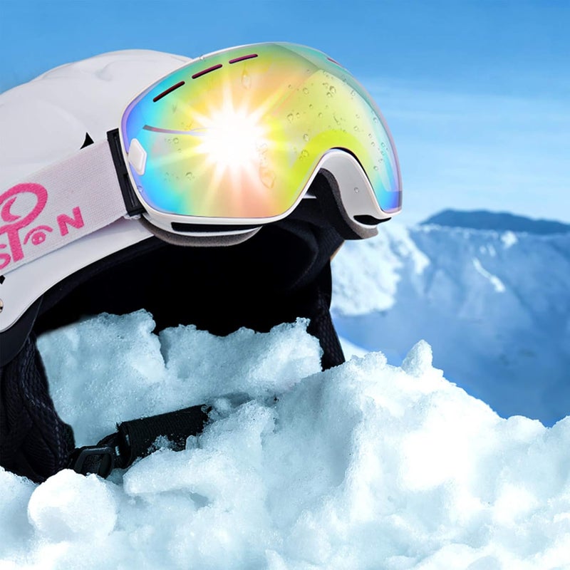 EXP VISION Snowboard Ski Goggles Men Women Youth, Anti Fog OTG Winter Snow Goggles Spherical Detachable Lens - Image 5