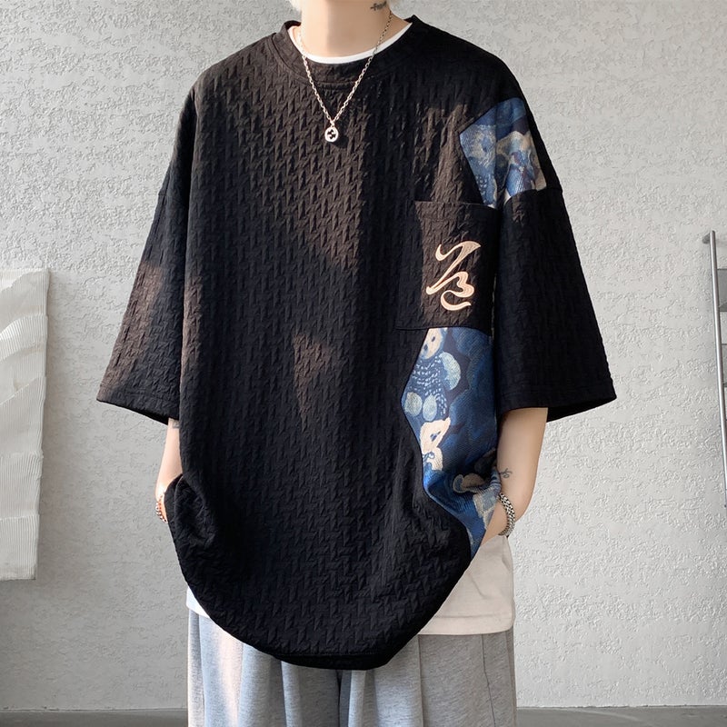 New Chinese Men'S T-Shirt Chinese Style Short-Sleeved Embroidered High-End Fixture Summer American Heavy Half-Sleeved Top - Image 5