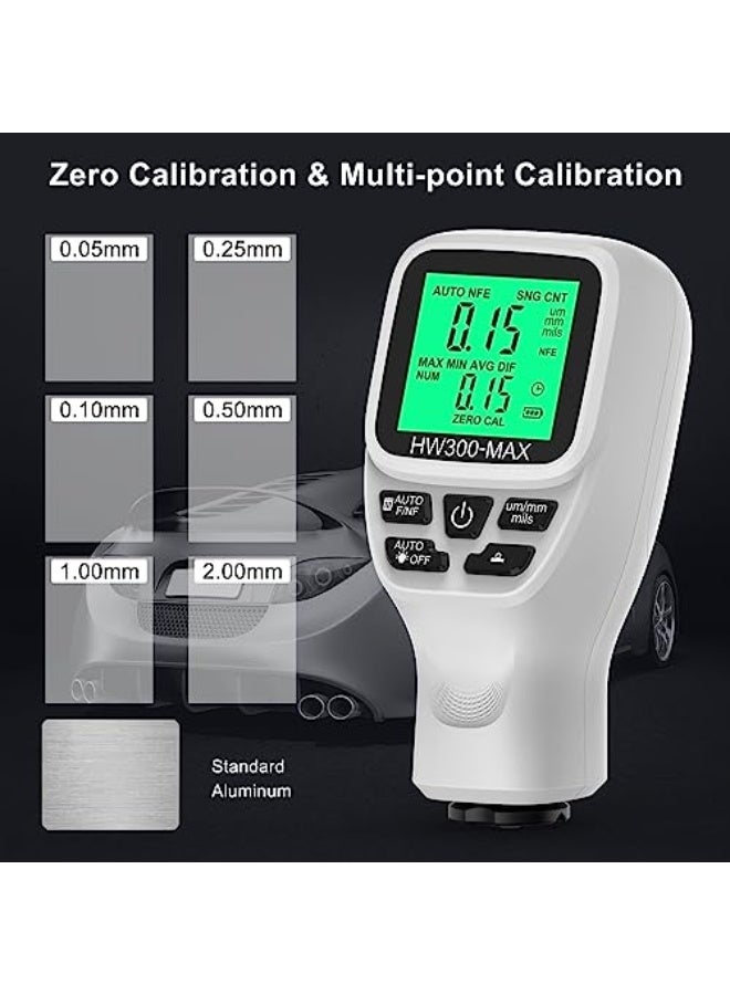 Eacam Coating Thickness Gauge, Car Paint Thickness Gauge Measuring Metal Plating and Coating Thickness with Unit Conversion for Manufacturing, Metal Processing  - Image 5