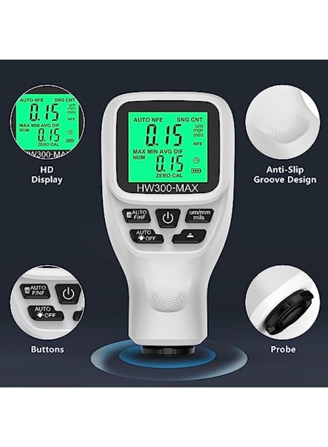 Eacam Coating Thickness Gauge, Car Paint Thickness Gauge Measuring Metal Plating and Coating Thickness with Unit Conversion for Manufacturing, Metal Processing  - Image 3