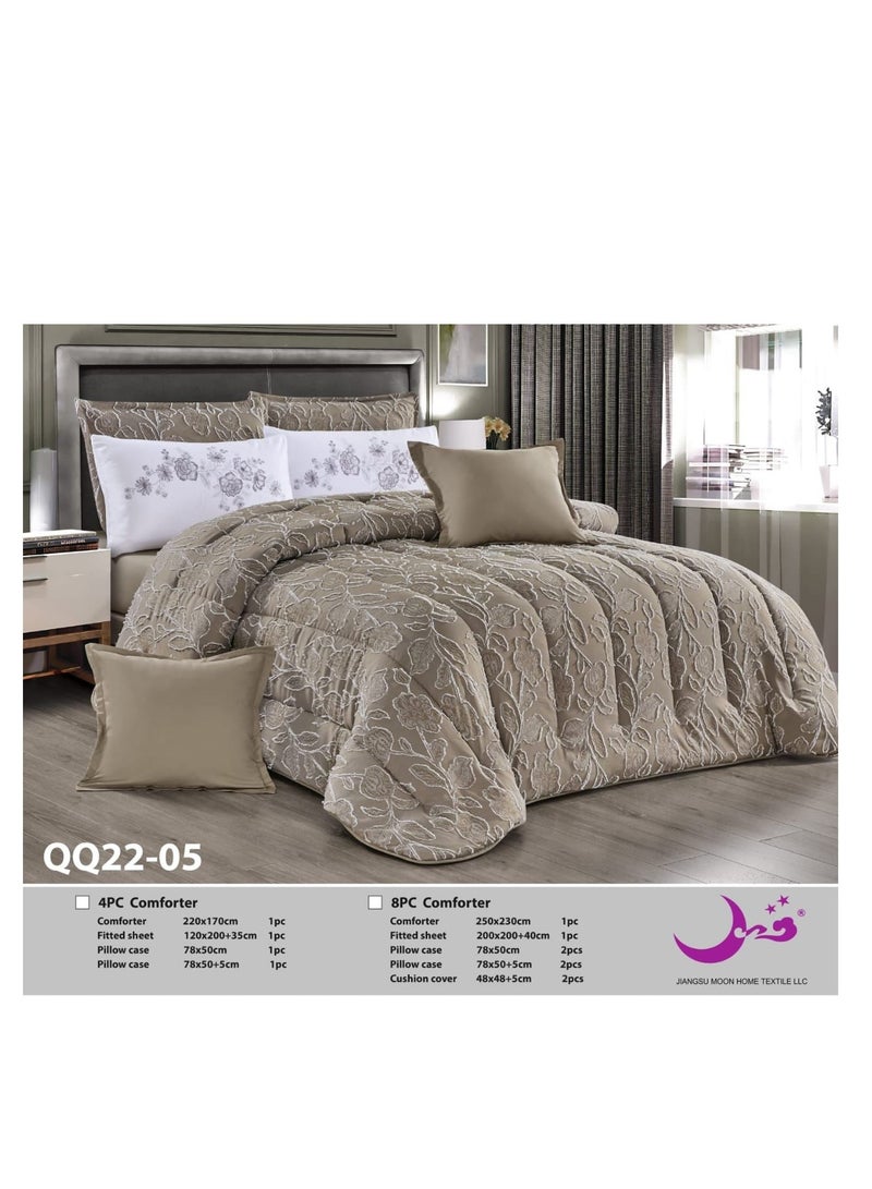 Moon Double quilt set, summer mattress, 8 pieces, medium fixed filling, size 220 x 240  - Image 1