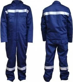 Mervem Flame Resistant Overalls Reflective Navy Blue