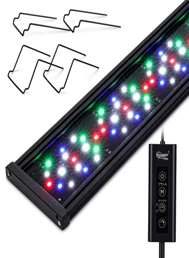 hygger Auto On Off Aquarium LED Light, 4 Mode Lighting Full Spectrum Fish Tank Light 24/7 Timer Colorful Fish/Sun/Nightlight/WRGB Cycle for Freshwater - Image 1
