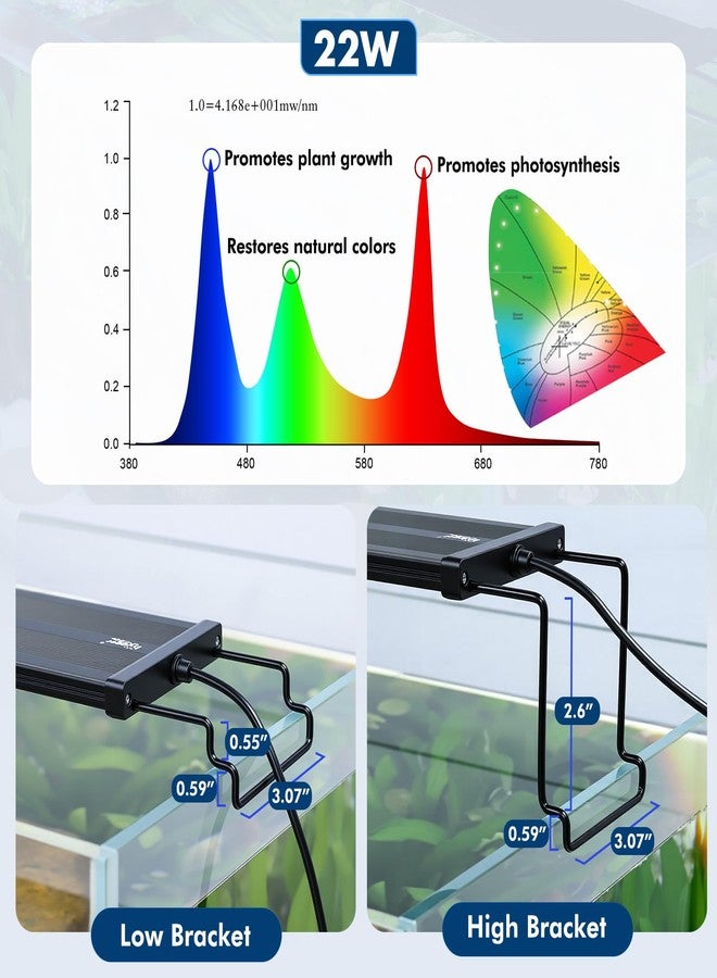 hygger Auto On Off Aquarium LED Light, 4 Mode Lighting Full Spectrum Fish Tank Light 24/7 Timer Colorful Fish/Sun/Nightlight/WRGB Cycle for Freshwater - Image 5