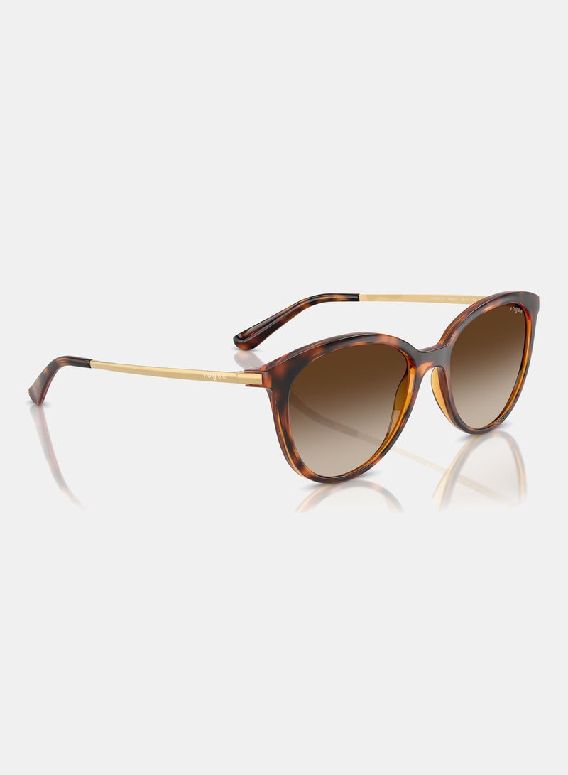 Vogue Full Rim Round Sunglasses 5647SI, 53, W656, 13 - Image 3