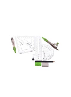 El Maayergy Elmaayergy YL-25_YL19018 Geometric Tool Set Of 10 Pieces With Durable Material, Suitable For School And Home 