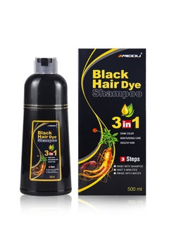 Meidu Natural Black Hair Dye Shampoo 500ml  - Image 1
