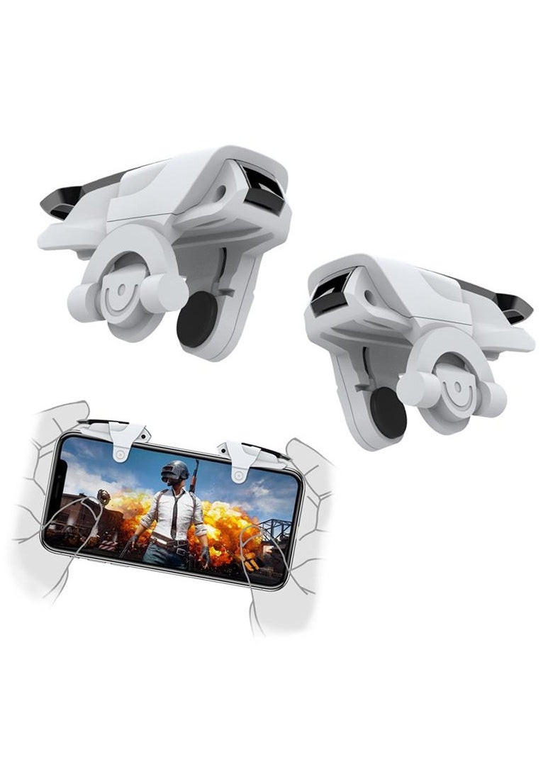 T I G O - Mobile Controller Joystick Aim Button Tactile For iPhone & Android Smart Phone PUBG / Call OF Duty / Fortnite Game Pad Shoulders Triggers L1 R1 (1 Pair ) with a pair of Gloves - Image 1