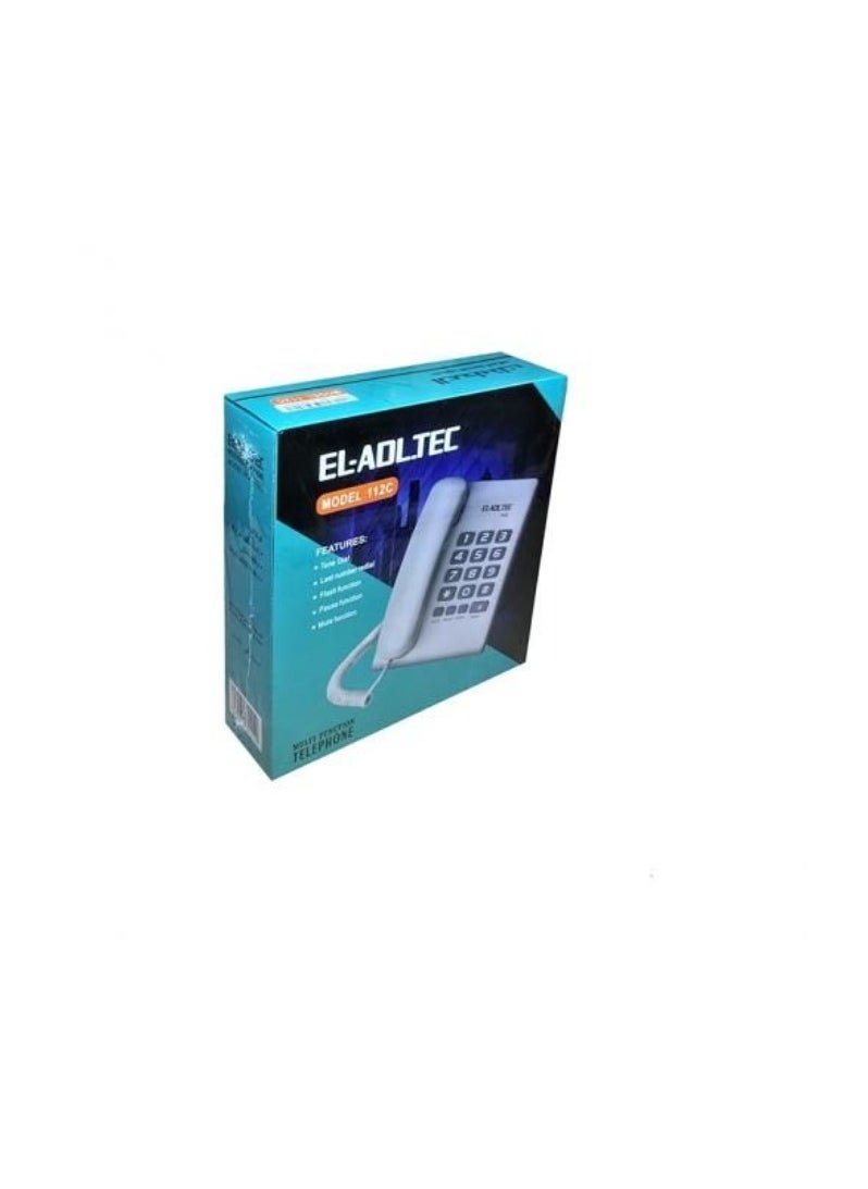 EL-Adl.Tec Ground Phone [ Wired] By Fair EL-ADL.TEC: 112C White 