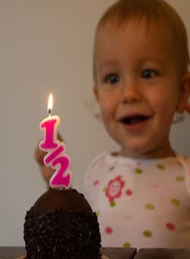 Over The Line Half 1/2 Birthday Candle - Ultra Pink or Bold Black - Image 5