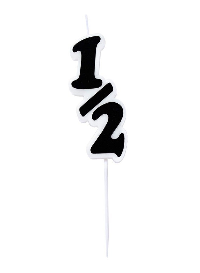 Over The Line Half 1/2 Birthday Candle - Ultra Pink or Bold Black - Image 2